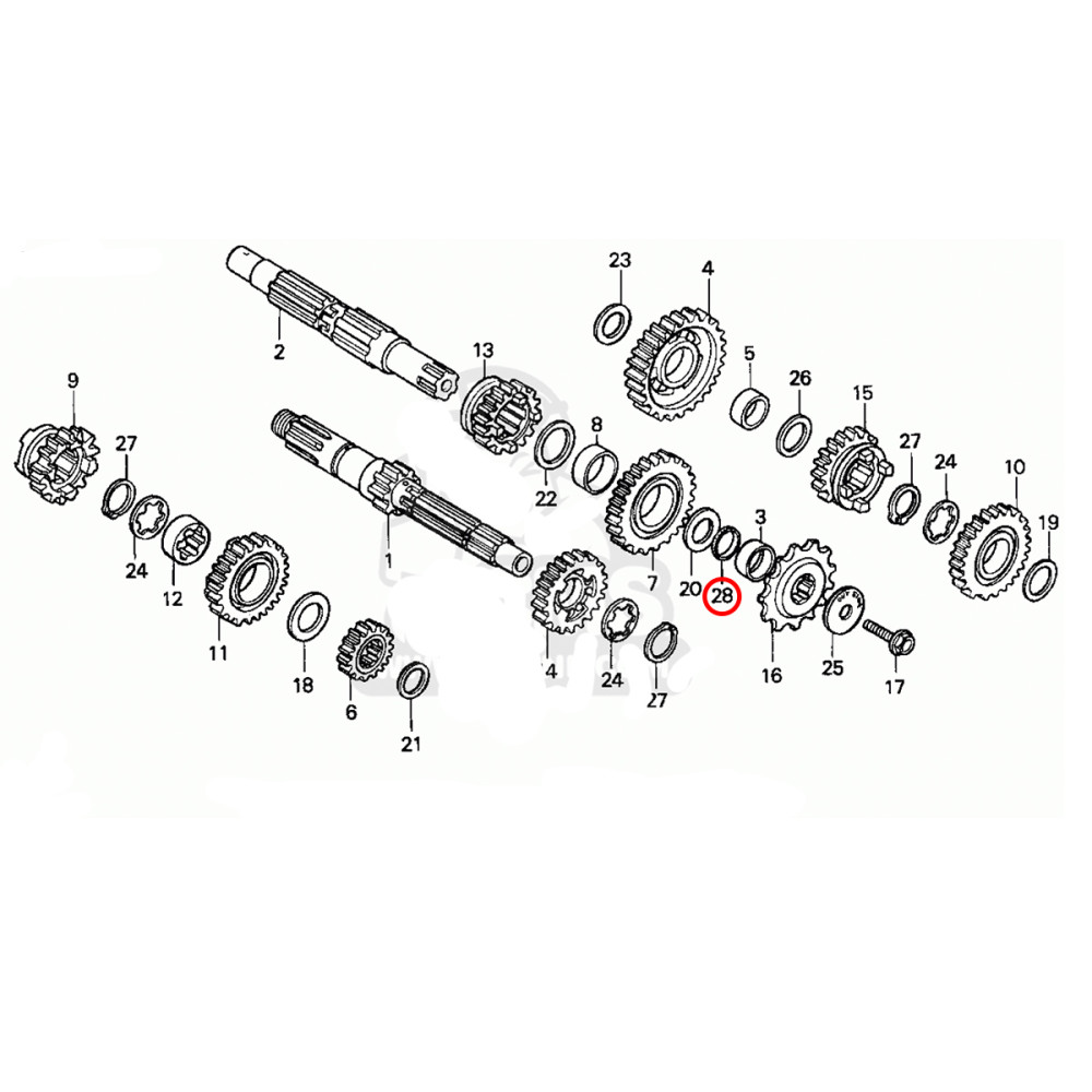 Anel O'Ring Original Honda para CR250 (25mm)