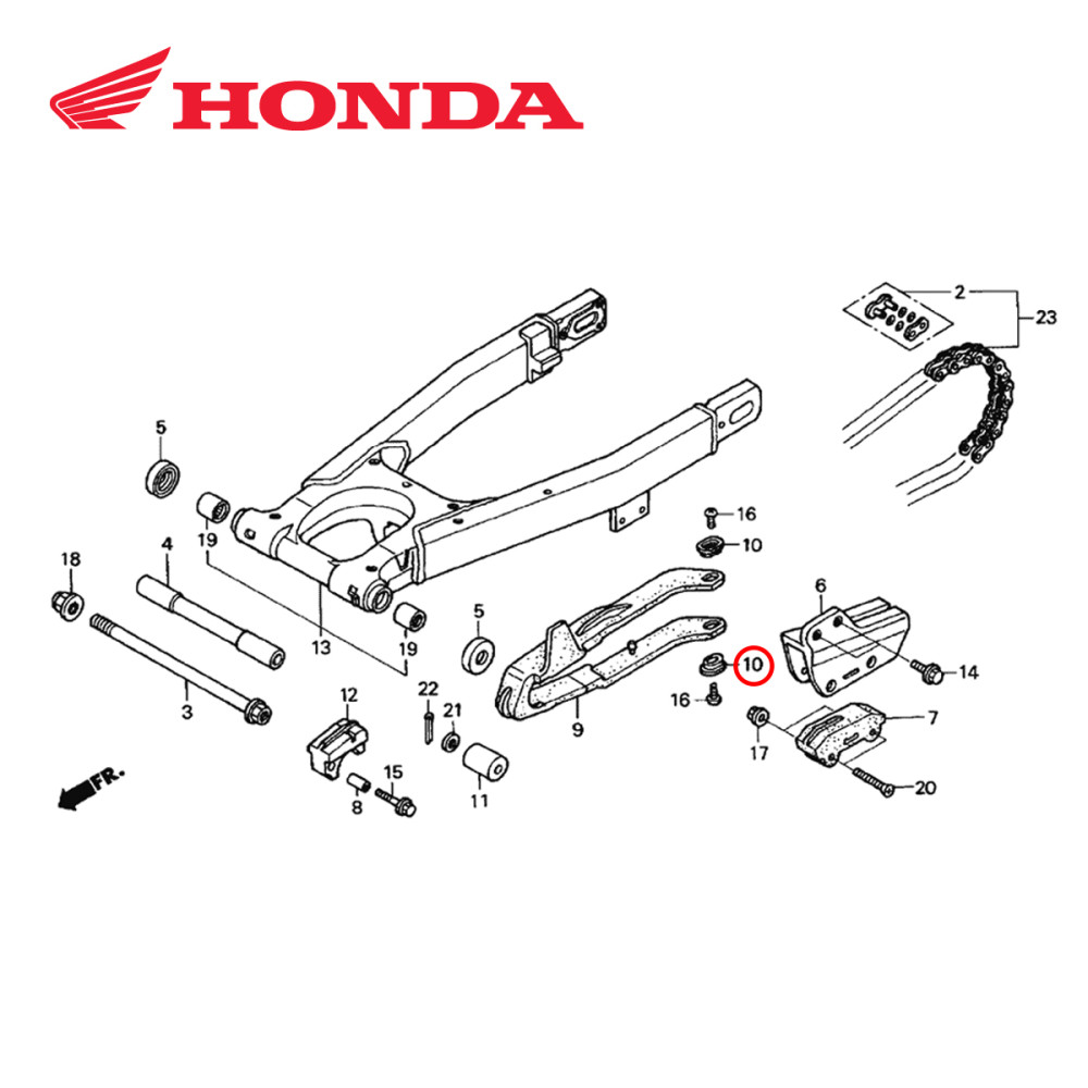 Arruela Guia Deslizante Original Honda CRF 150 / CRF 230