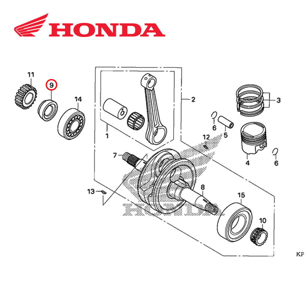 Arruela do Virabrequim Original Honda