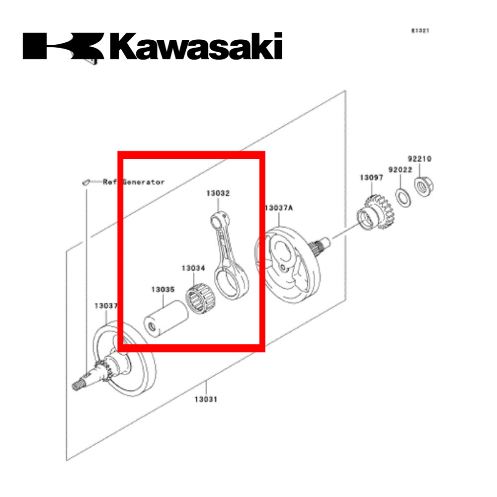Biela Original Kawasaki para KXF250 04/09 Suzuki RMZ250 04/18