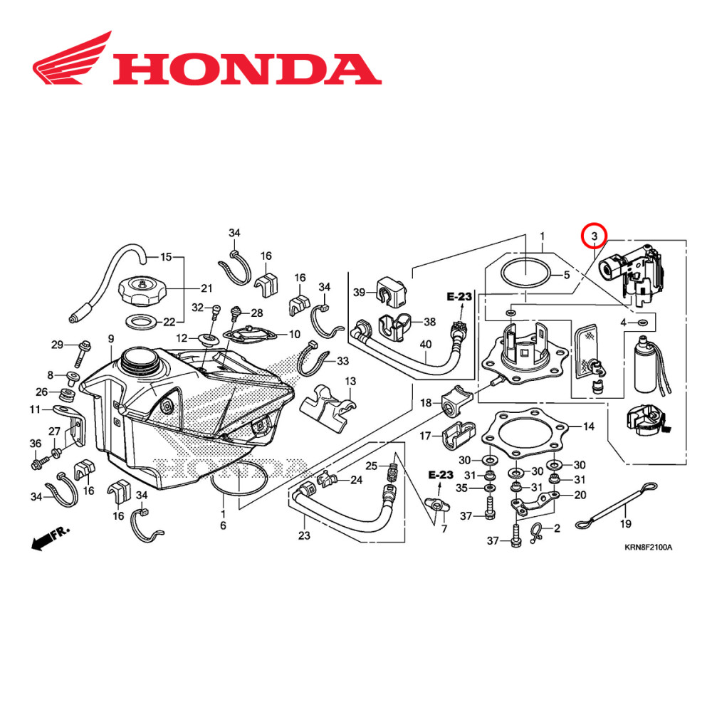 Bomba de Gasolina Original Honda para CRF250 10/17 CRF450 09/16