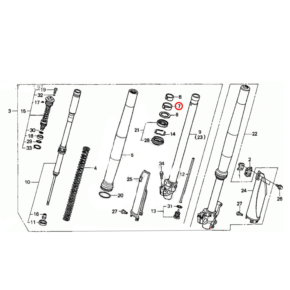 Bronzina de Suspensão Original Honda para CR250 98/07 CRF250 04/08 CRF250X 04/15 CRF450 02/08 CRF450X 05/15 (Bucha Guia)