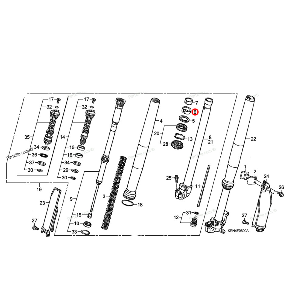 Bronzina de Suspensão Original Honda para CRF250 09 (Bucha Guia)