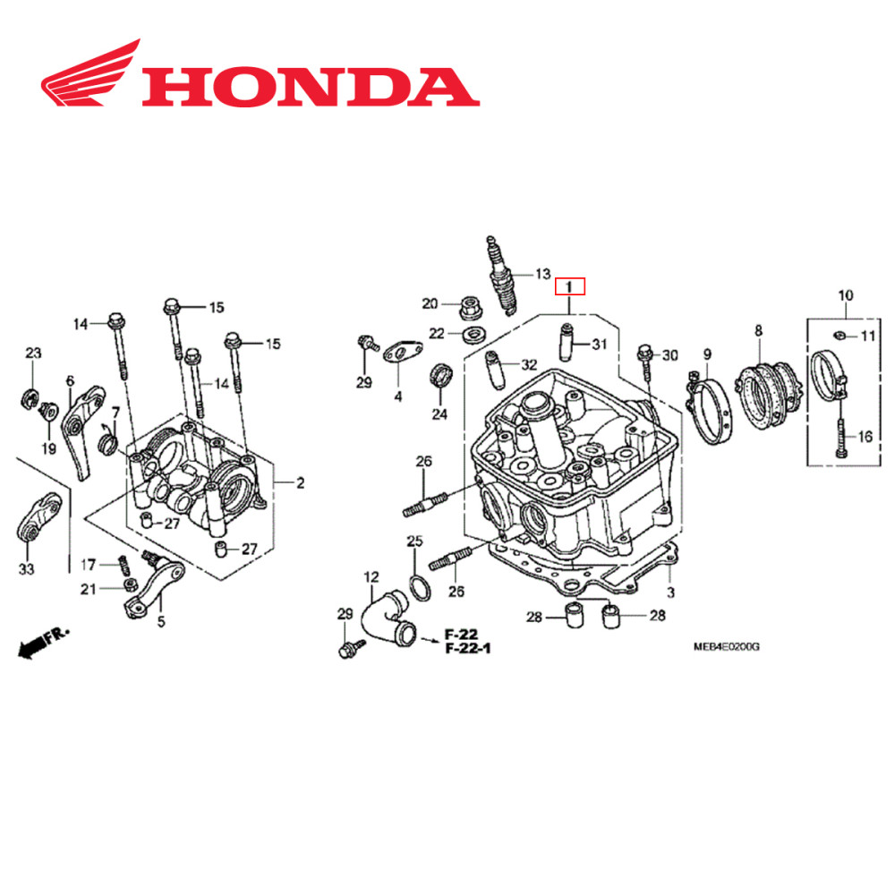 Cabeçote Original Honda para CRF450 02/08