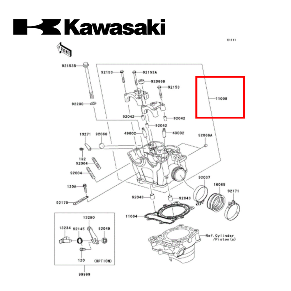 Cabeçote Original Kawasaki  para KXF250 06/08