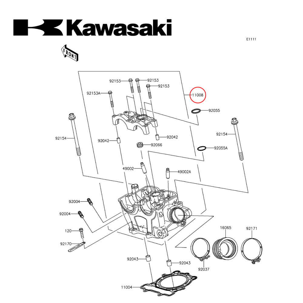 Cabeçote Original Kawasaki para KXF250 15/16