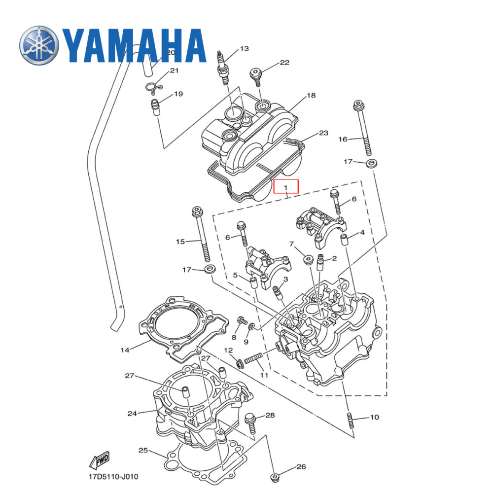Cabeçote Original Yamaha para YZF250 10/13