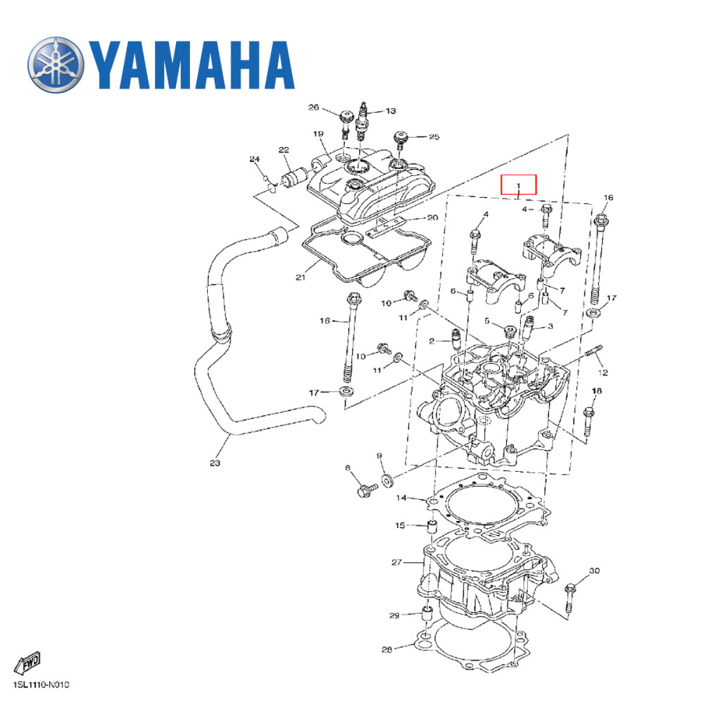 Cabeçote Original Yamaha para YZF450 14/17 YZ450FX 16/18 WRF450 16/18