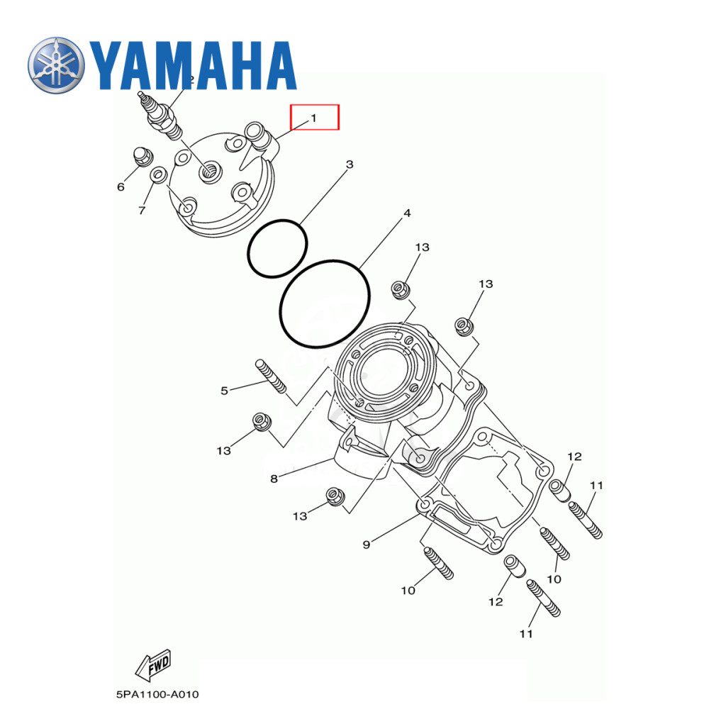 Cabeçote Original Yamaha para YZ85 02/08