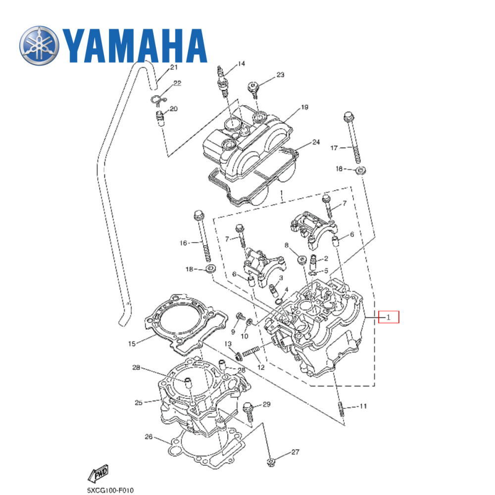 Cabeçote Original Yamaha para YZF250 05/09