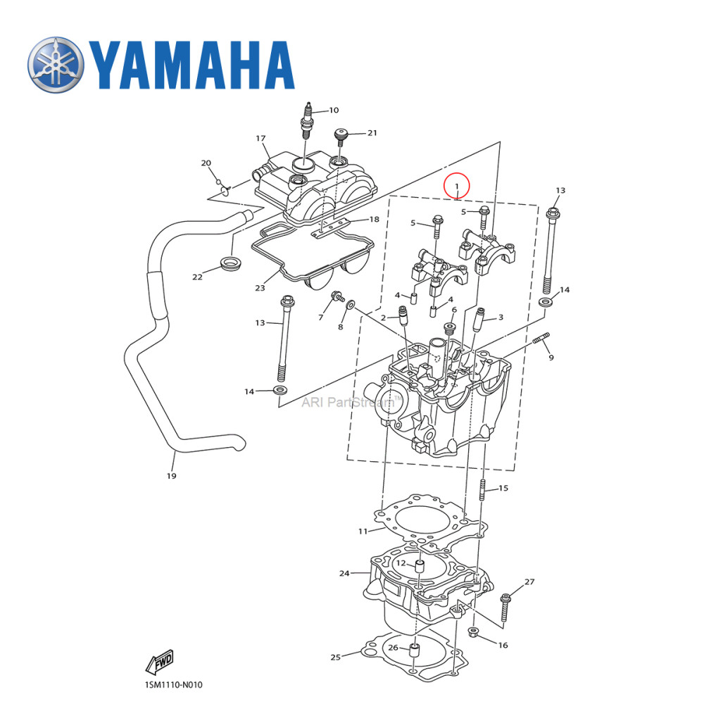 Cabeçote Original Yamaha para YZF250 14/16 WRF250 15/17