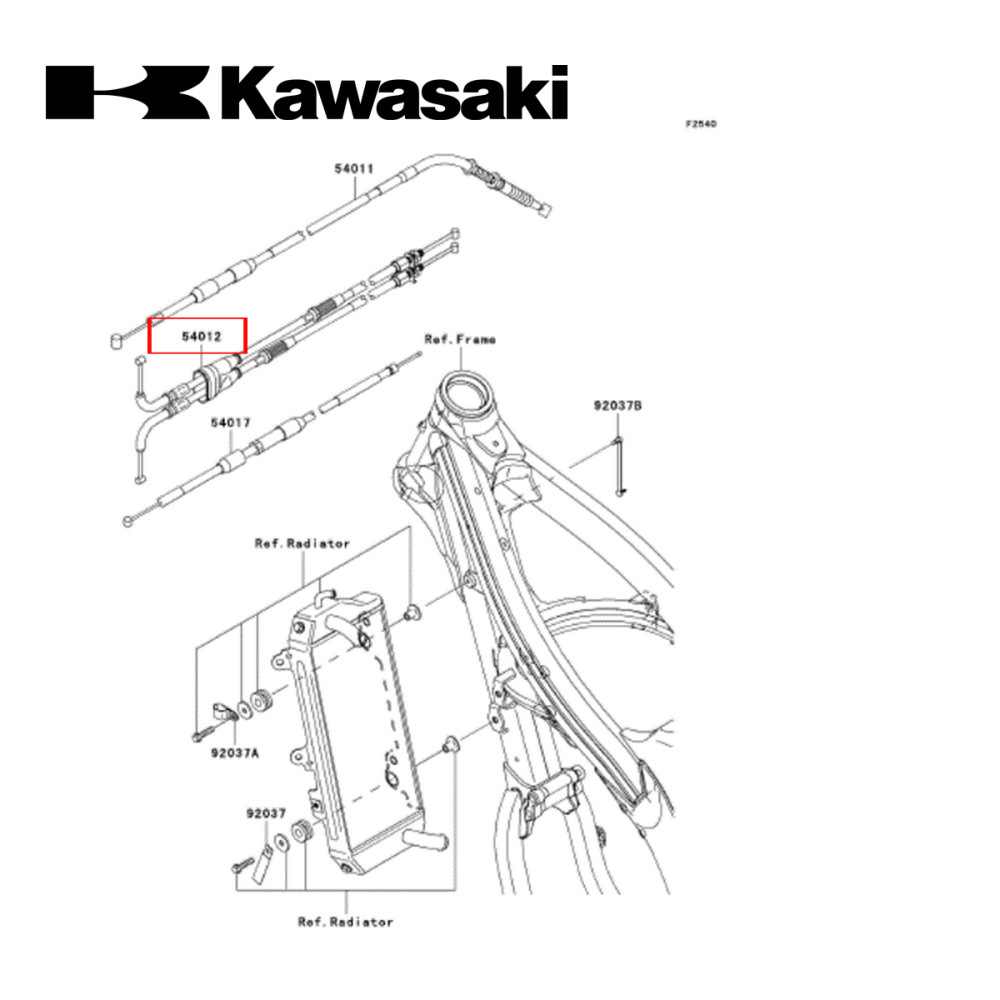 Cabo de Acelerador Original Kawasaki KXF450 06/08 (Duplo)