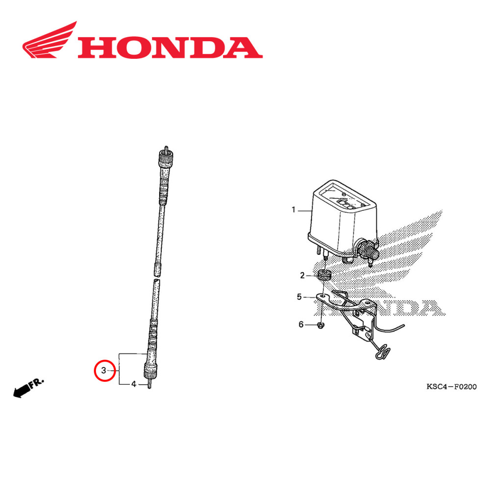 Cabo de Hodômetro Original Honda para CRF250X 04/09 12/16 CRF450X 05/09 12/16