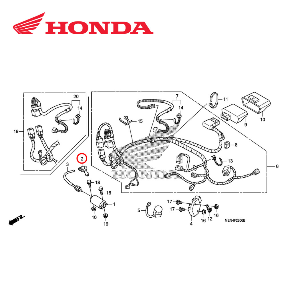 Cachimbo de Vela Original Honda para CRF450 09/16
