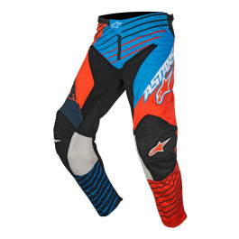 Calça Alpinestars Racer Braap 2017-Petroleo/Azul/Laranja-44
