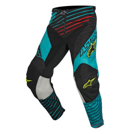 Calça Alpinestars Racer Braap 2017-Verde Aqua/Preta/Amarela-40