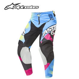 Calça Alpinestars Racer Braap 2015-Amarela/Azul/Magenta-44