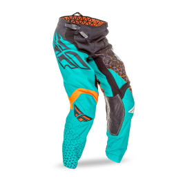 Calça Fly Kinetic Trifecta-Preta/Verde Água/Laranja-44