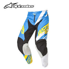 Calça Alpinestars Racer Supermatic 2015-Azul/Branca/Amarela-44