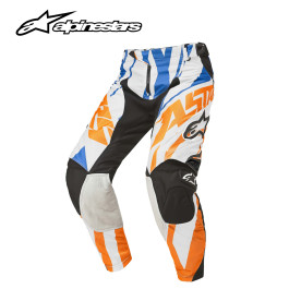 Calça Alpinestars Techstar 2015-Laranja/Branca/Azul-44