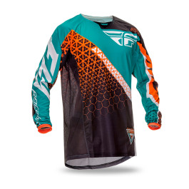 Camisa Fly Kinetic Trifecta-Preta/Verde Água/Laranja-M