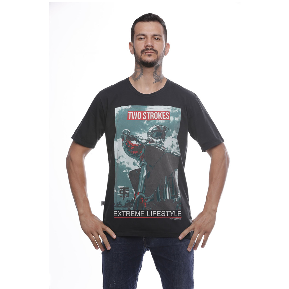 Camiseta Two Strokes The Pilot (PV)-Preto-M