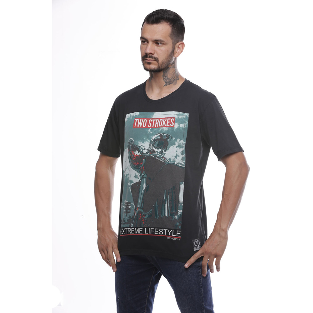 Camiseta Two Strokes The Pilot (PV)-Preto-P