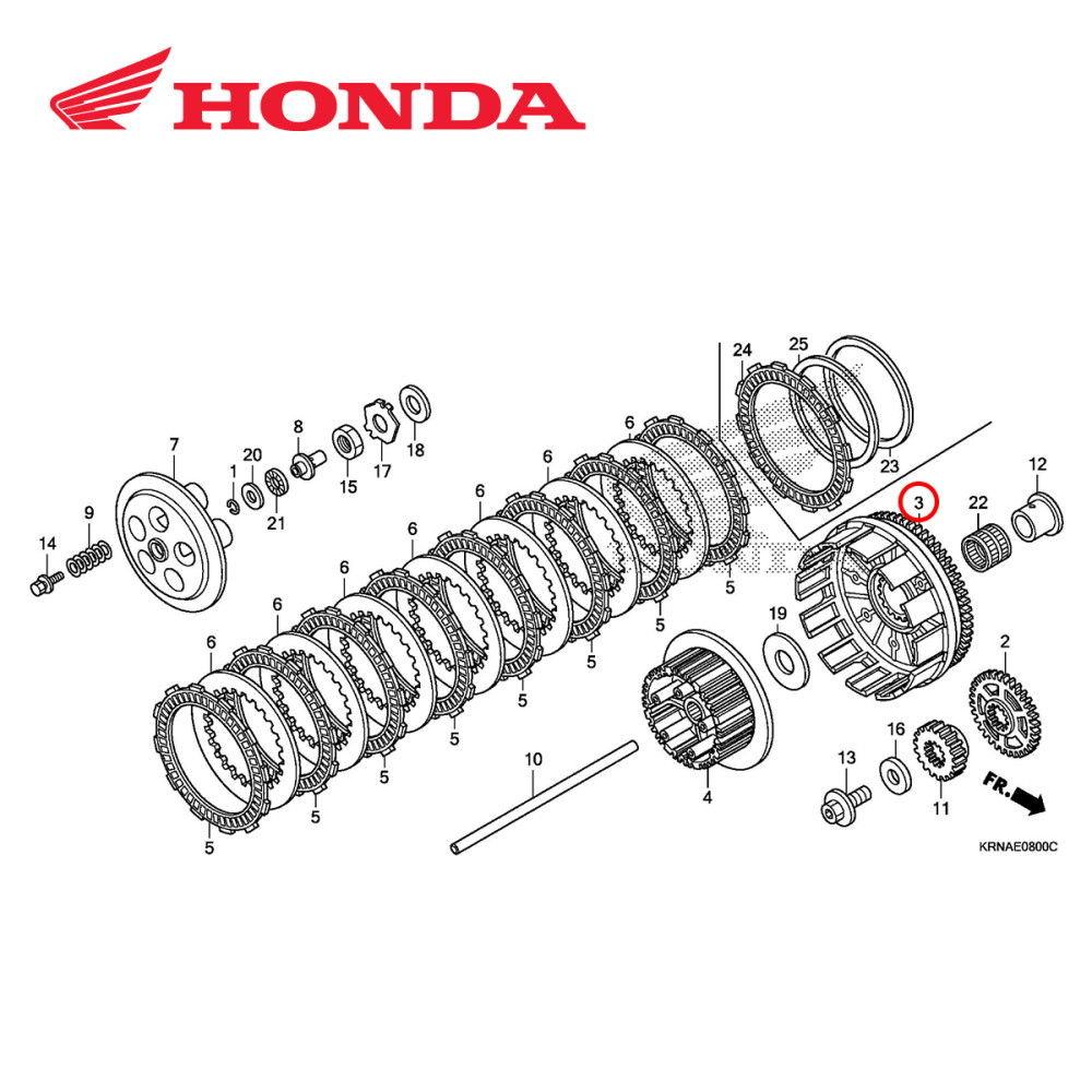 Campana de Embreagem Original Honda para CRF250 10/13