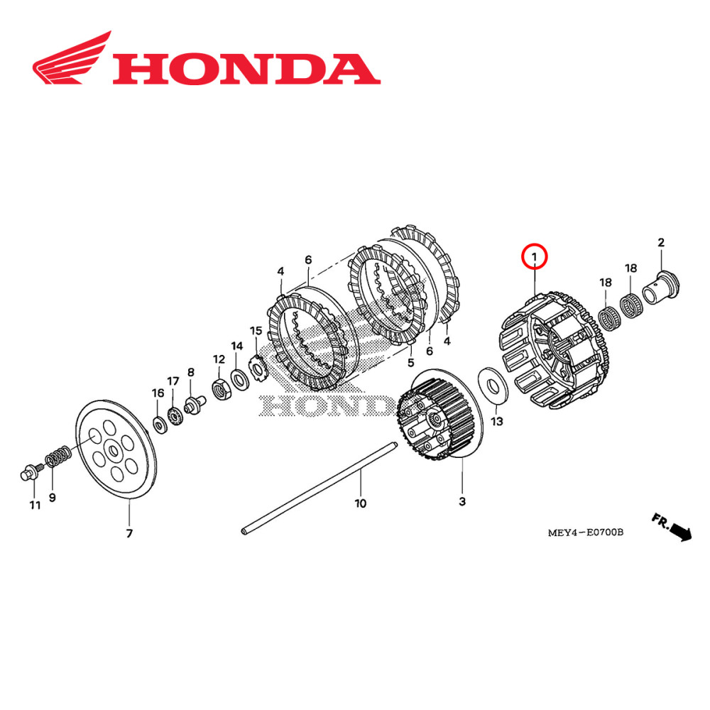 Campana de Embreagem Original Honda para CRF450X 05/17