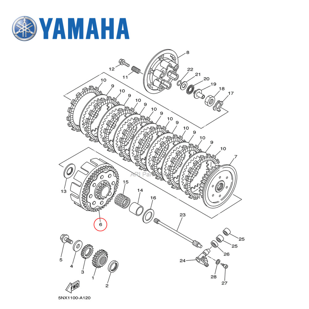 Campana de Embreagem Original Yamaha para YZ250 98/19 YZ250X 16/19