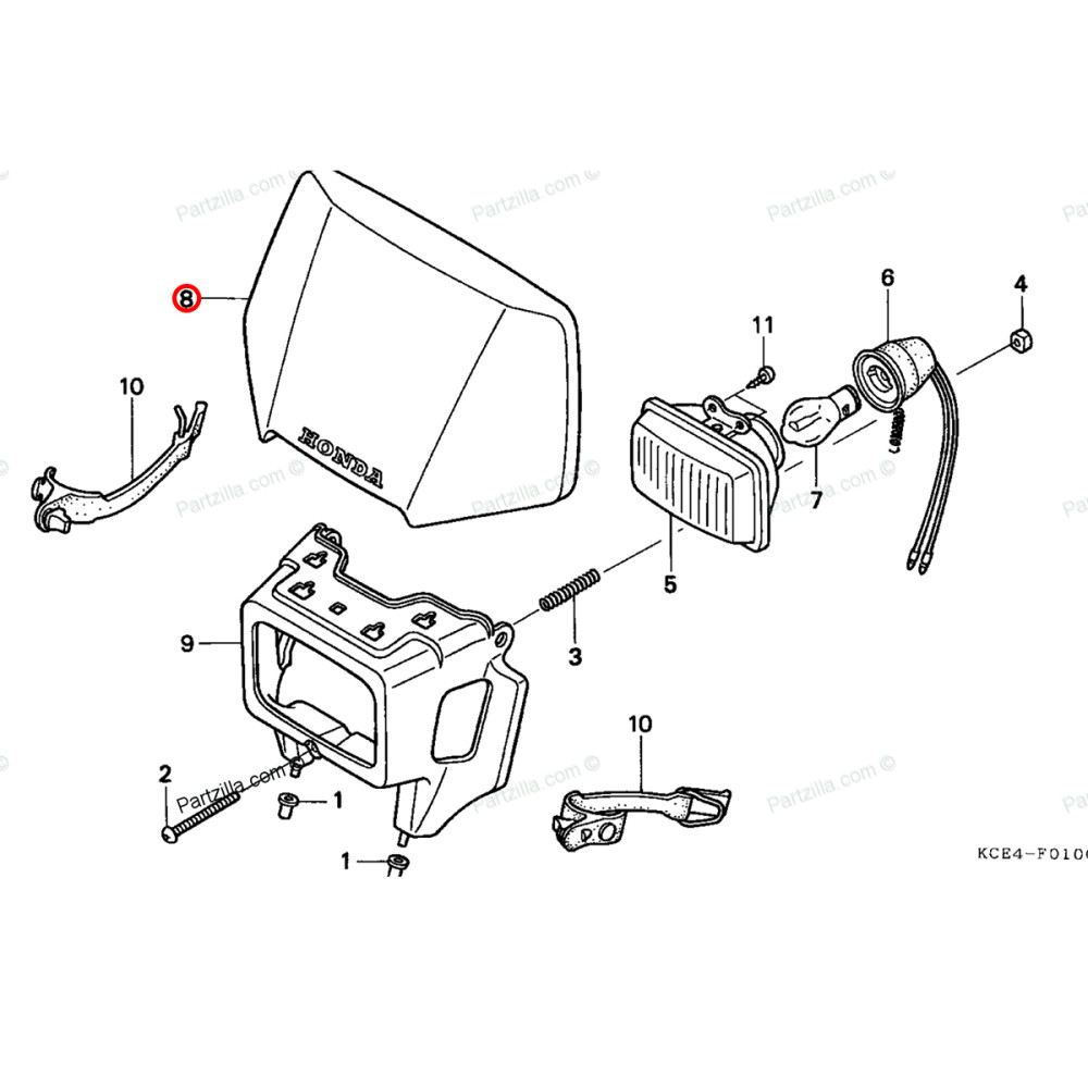 Carenagem de Farol Superior Original Honda para CRF230 -/14 (Parte Superior da Carenagem)