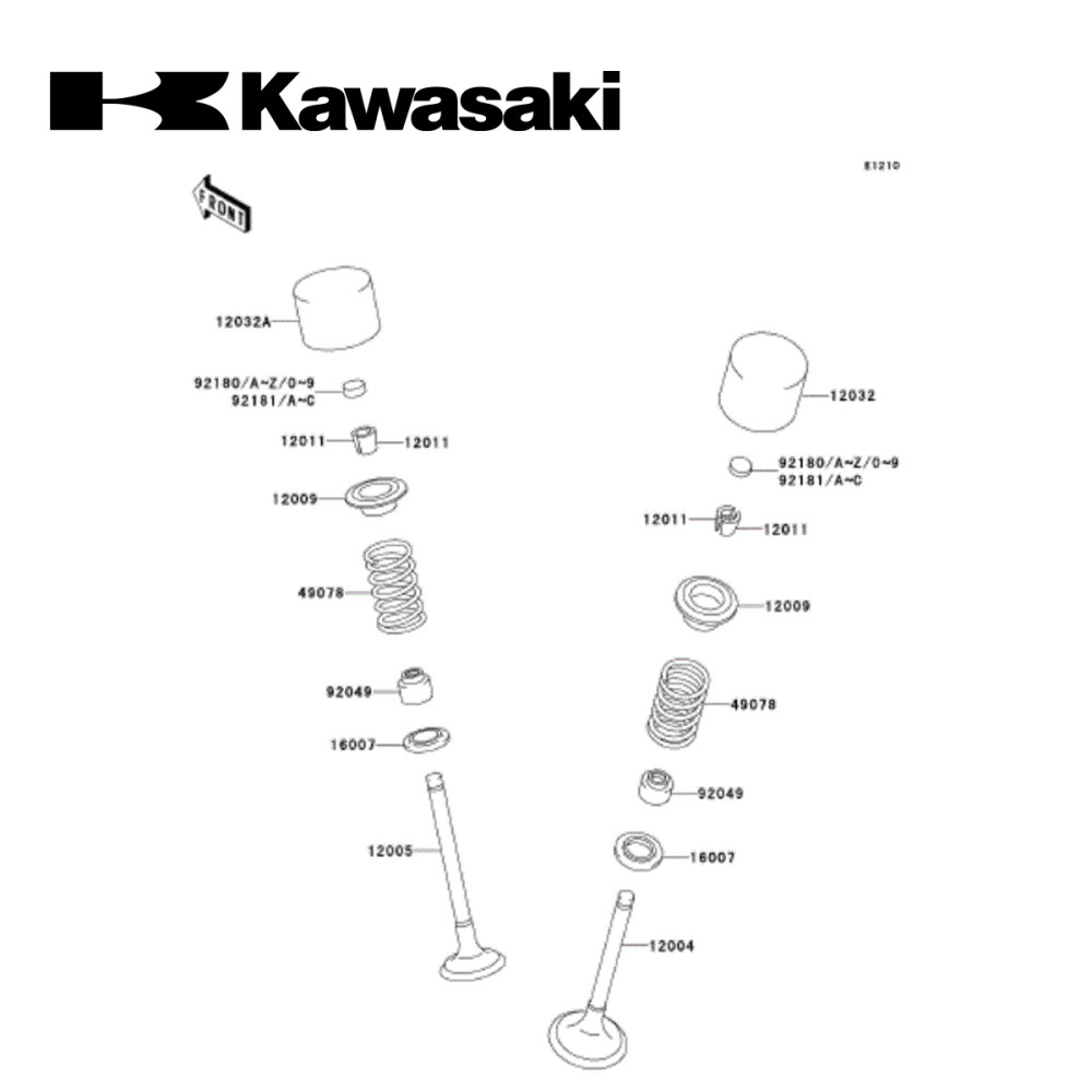 Chapeuzinho de Válvula de Escape Original Kawasaki para KXF250 04/18 e Admissão para 04/06
