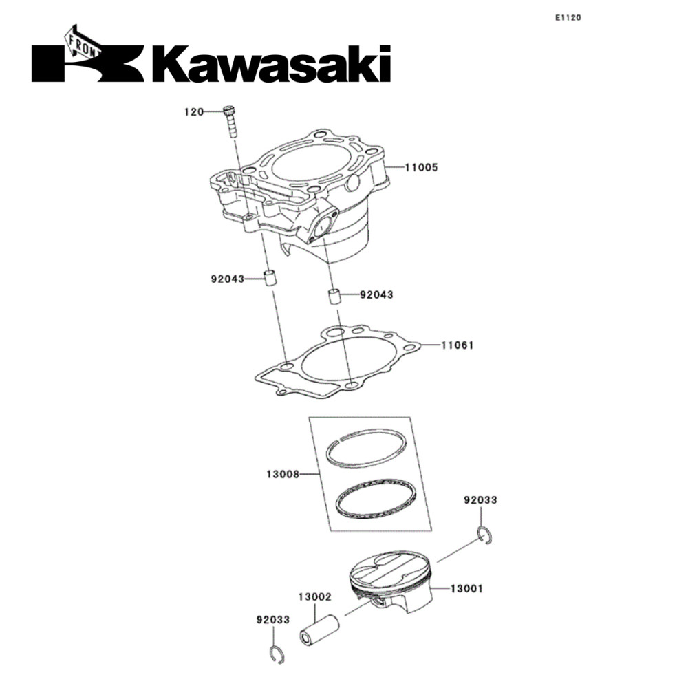 Cilindro Original Kawasaki para KXF250 11/12