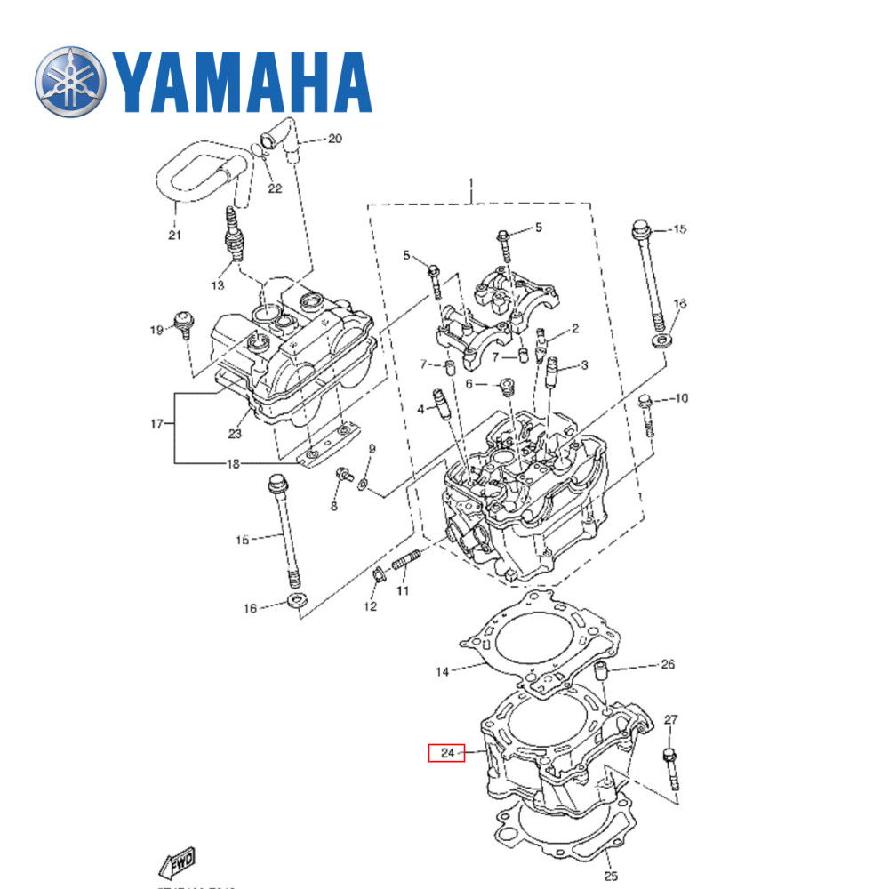 Cilindro Original Yamaha para YZF450 06/09 WRF450 07/11
