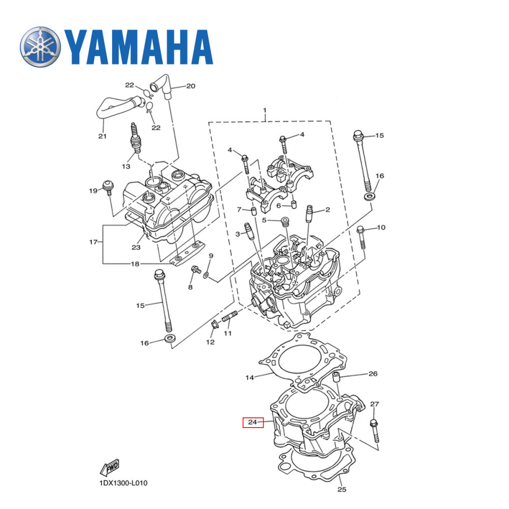 Cilindro Original Yamaha para WRF450 12/15