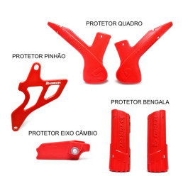Combo de Protetores Biker para Honda CRF230 (Quadro/Eixo/Bengala/Pinhão)