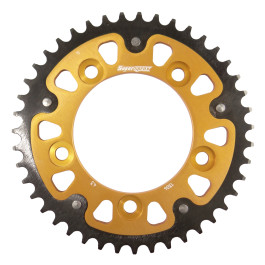 Coroa Supersprox Stealth para Honda CBF500 04/08 / CB600F 04/06 / CB600F Hornet 07/12 / CBR600 99/00 / CBR900RR 96/99 / XL1000 Varadero 99/13 Yamaha YZF1000 R1 15/16 (Corrente 525)-Dourada-Z43