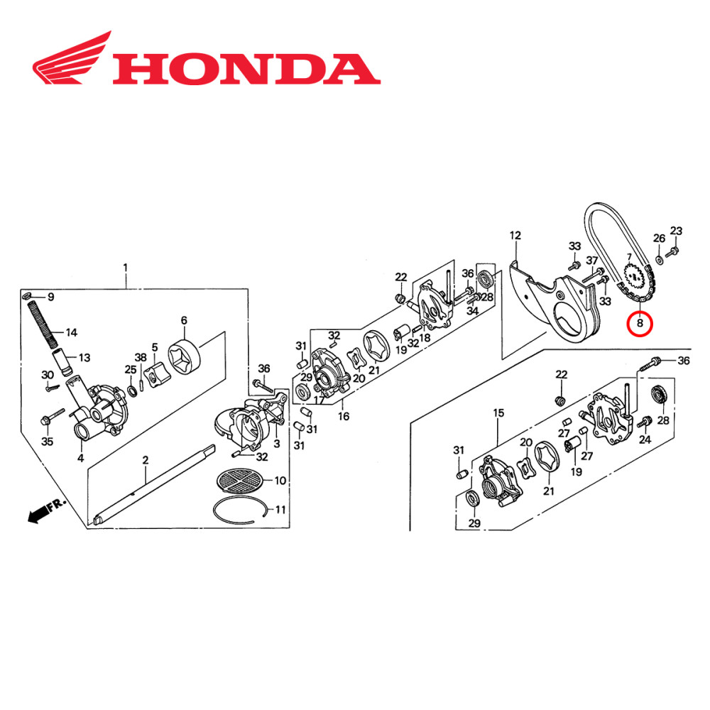 Corrente de Comando Original Honda para GL1500 88/03