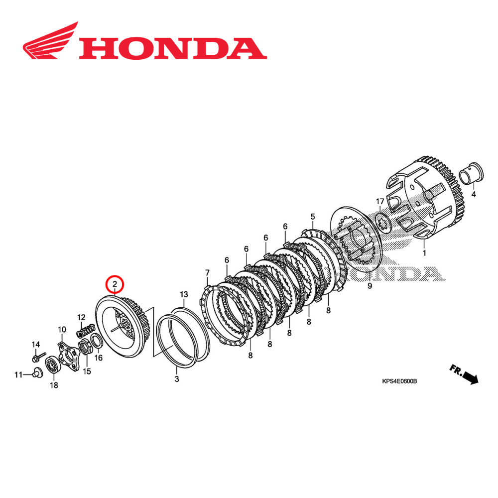 Cubo de Embreagem Original Honda para CRF230 03/09+12/15