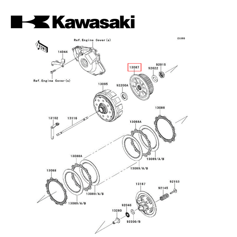 Cubo de Embreagem Original Kawasaki para KXF250 18/20