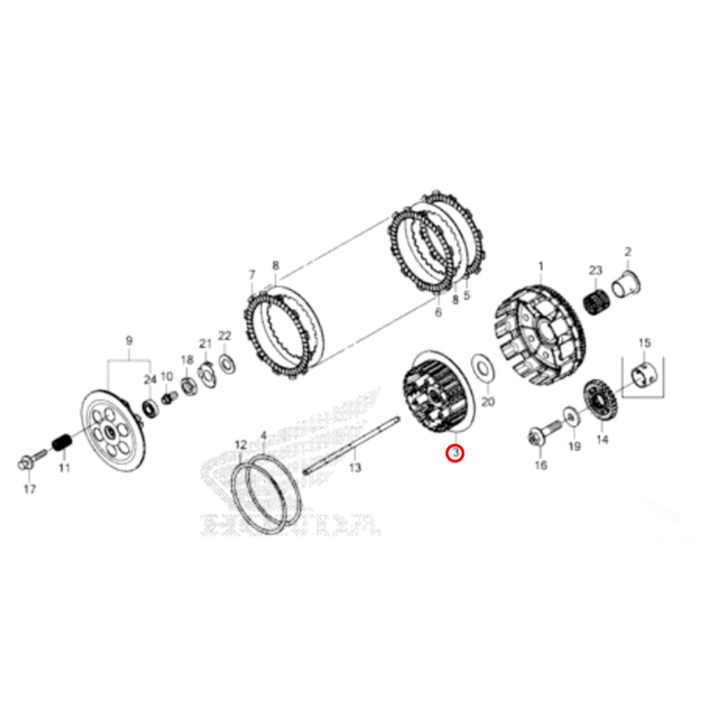 Cubo de Embreagem Original Honda para CRF450 17/18