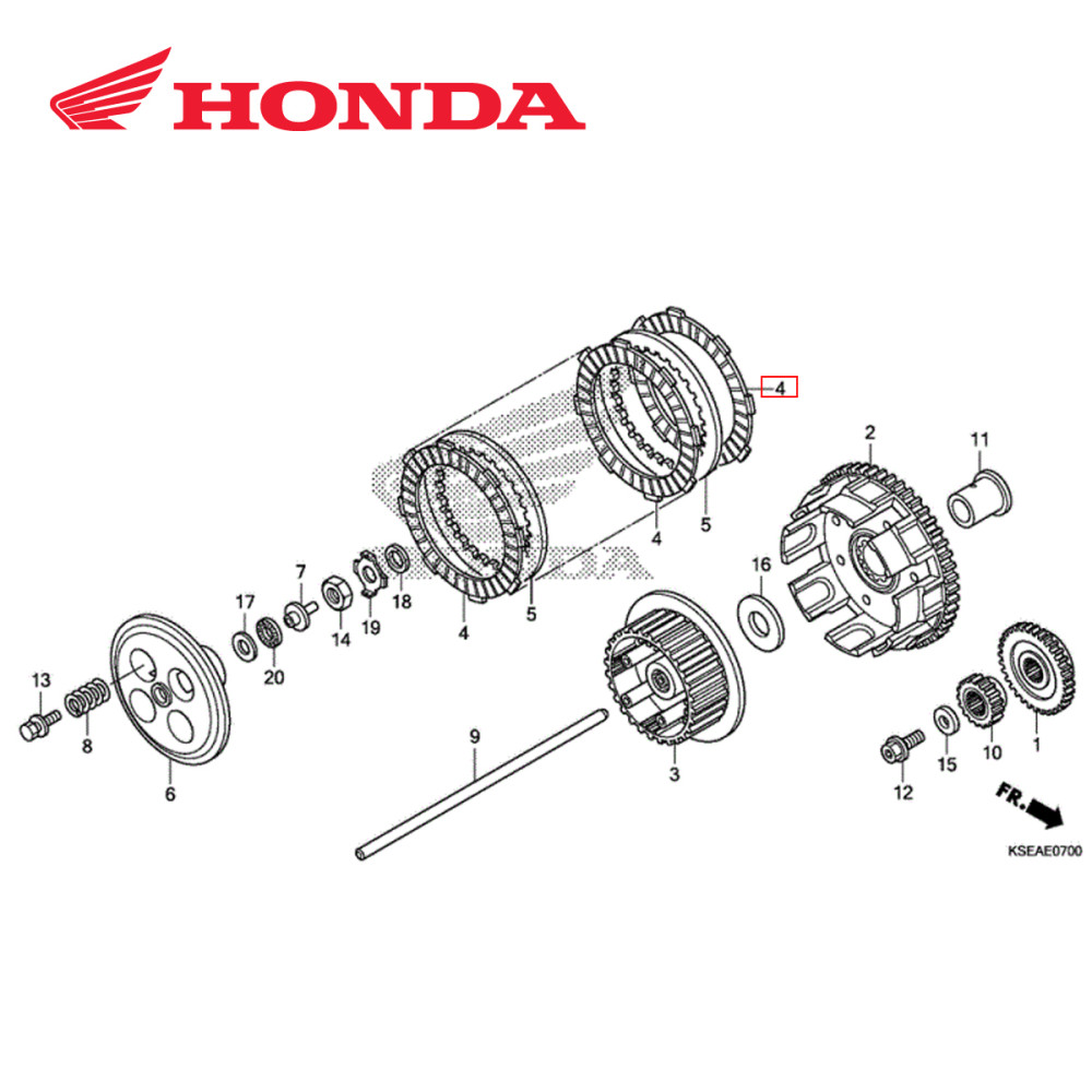 Disco de Embreagem Original Honda para CRF150 07/17