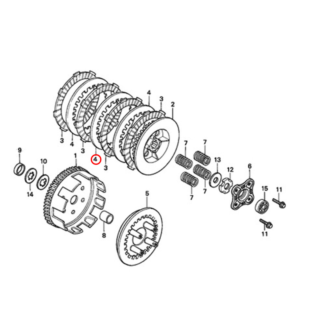 Disco Separador Original Honda para CR80/85 -/07