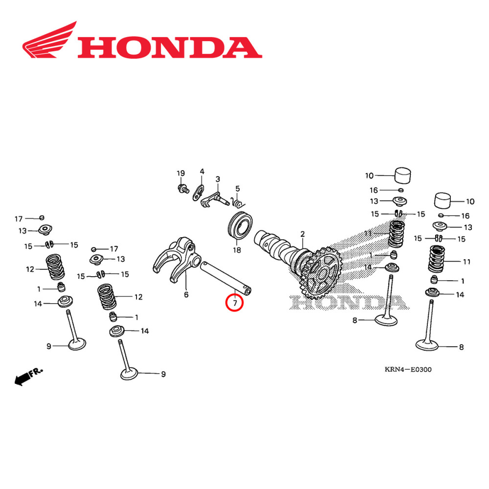 Eixo do Balancim Original Honda para CRF250 04/07 CRFX250 04/17
