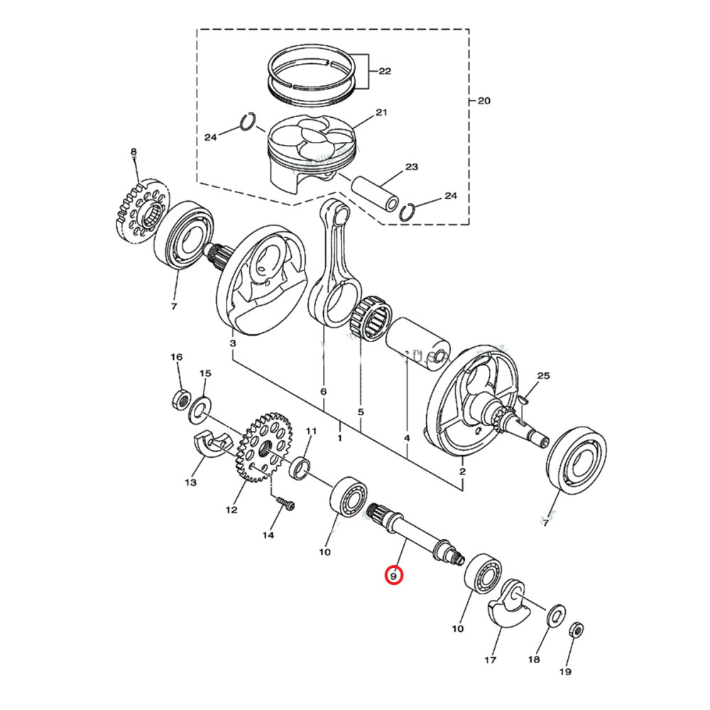Eixo do Balanceiro Original Yamaha YZF250 14/16 WRF250 15/16 