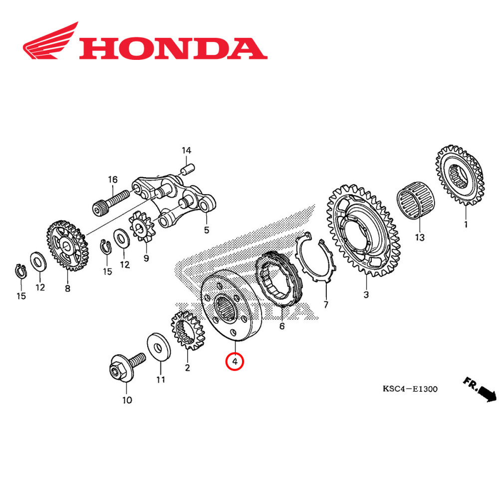 Embreagem de Partida Original Honda para CRF250X 04/17