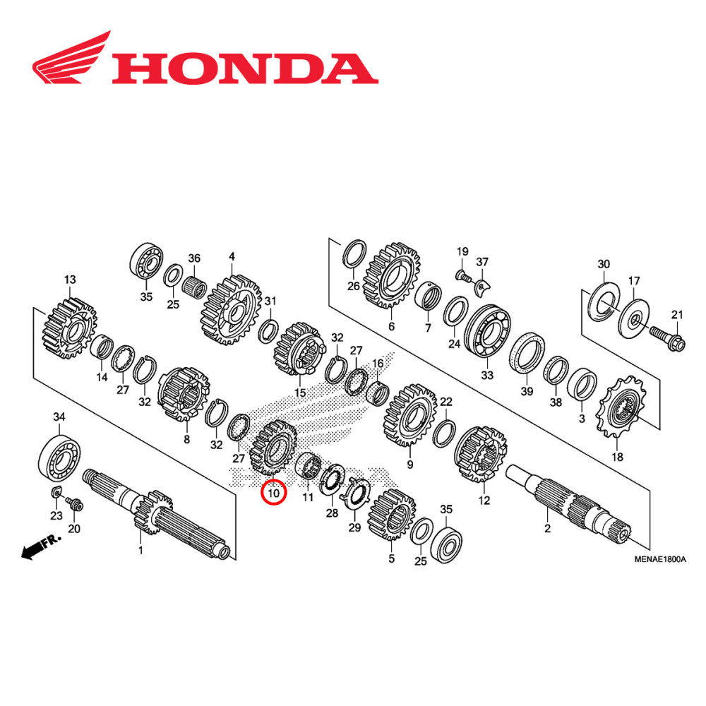 Engrenagem Primaria 4ª Original Honda para CRF450 13/15 20 Dentes