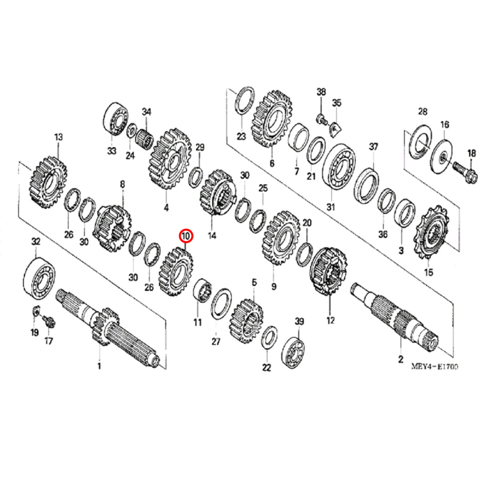 Engrenagem Primaria Original Honda para CRF450 05/15 (19T)