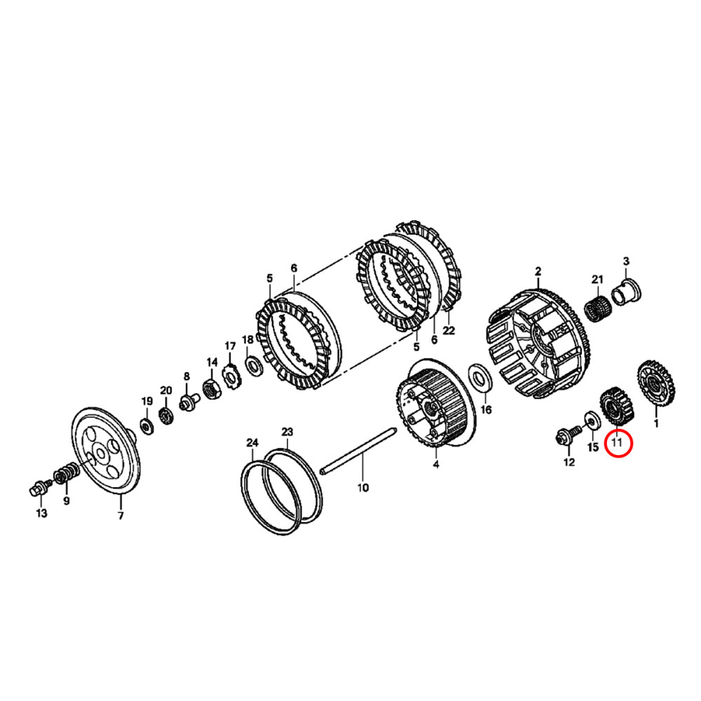 Engrenagem Primária Original Honda para CRF450 09/15