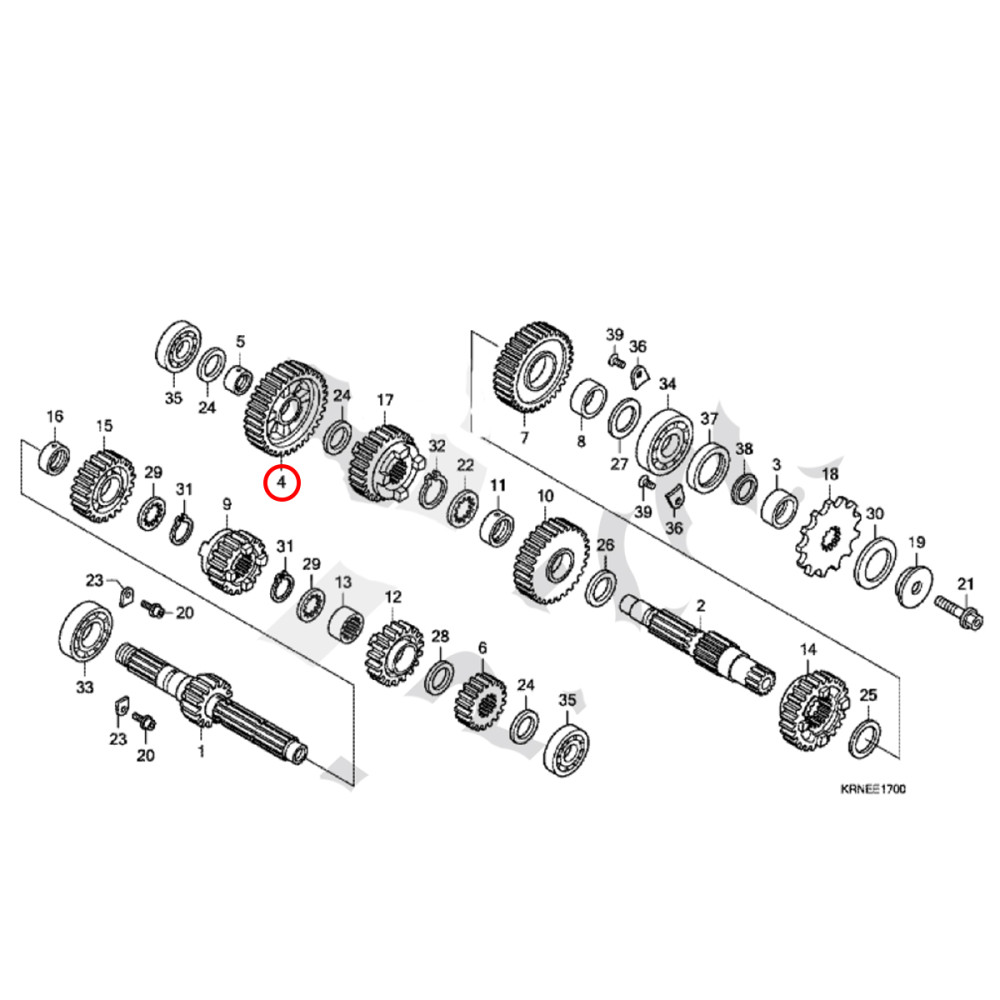 Engrenagem Secundaria Original Honda CRF250 10/12 (33T)
